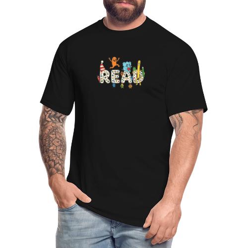 Whimsical READ Kids Cartoon - Men's Tall T-Shirt