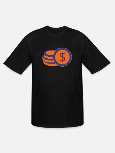 Coins - Men's Tall T-Shirt - black