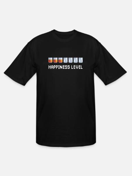 HAPPINESS LEVEL - Men's Tall T-Shirt - black