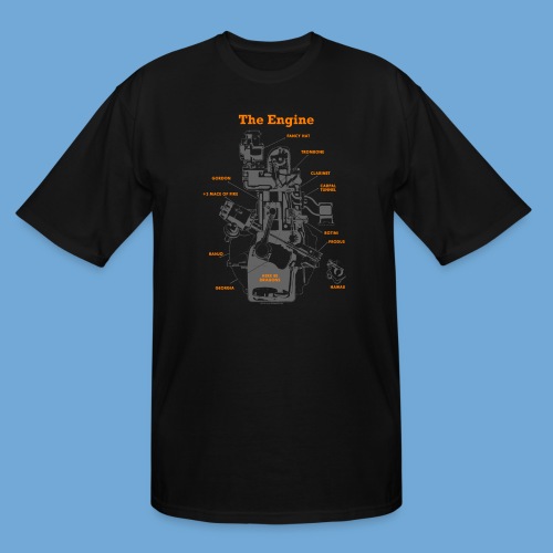 Engine Diagram - Men's Tall T-Shirt