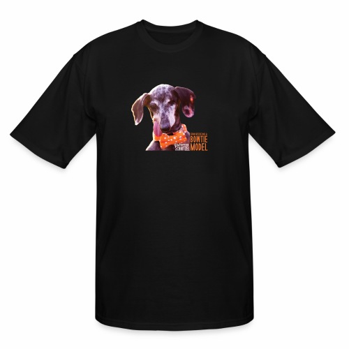 Senior Rescue Dog and Bowtie Model - Men's Tall T-Shirt