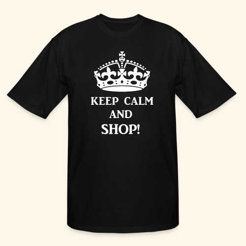 keep calm shop wht - Men's Tall T-Shirt