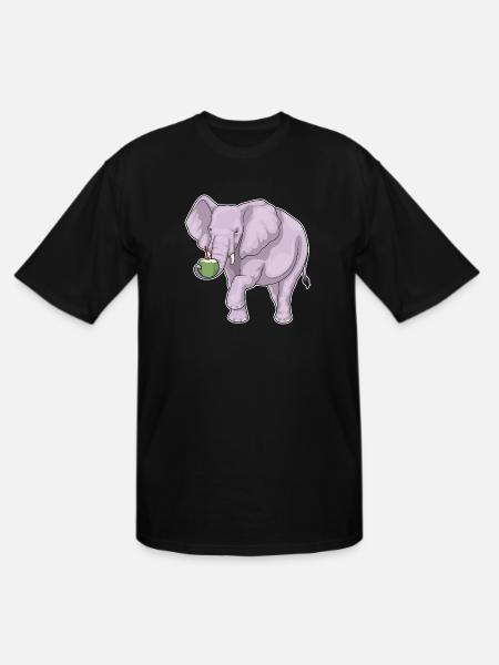 Elephant Coconut - Men's Tall T-Shirt - black