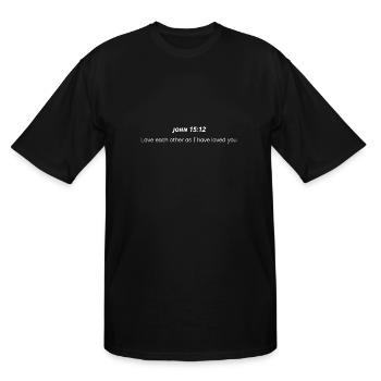 Bible verses about love - Men's Tall T-Shirt - black - Front - Brady (186cm)