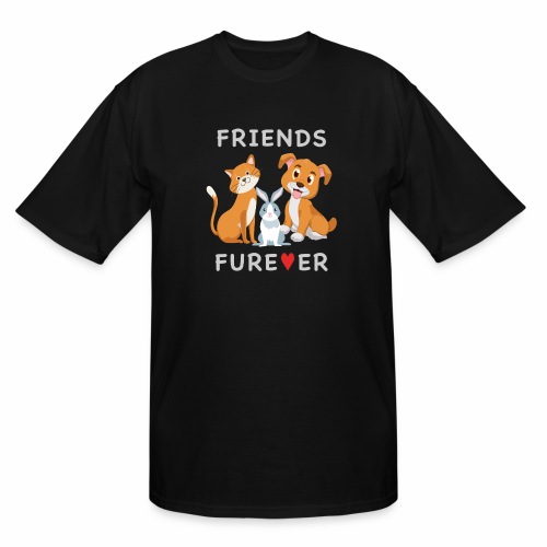 Friends Forever BFF Dog Cat Bunny Rabbit Kids Gift - Men's Tall T-Shirt