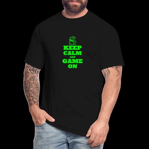 Keep Calm and Game On | Retro Gamer Arcade - Men's Tall T-Shirt