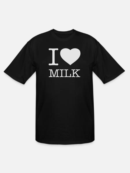 I LOVE MILK - Men's Tall T-Shirt - black