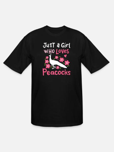 Peacocks Peacock Lover - Men's Tall T-Shirt - black
