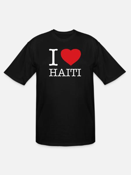 I LOVE HAITI - Men's Tall T-Shirt - black
