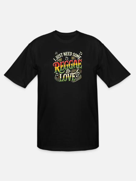 Reggae Jamaica Design - Men's Tall T-Shirt - black