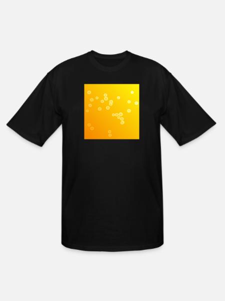 pretty yellow bubbles - Men's Tall T-Shirt - black
