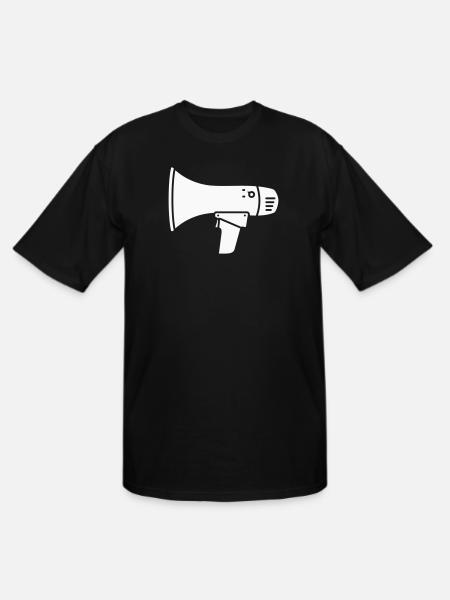 Megaphone Protest Internet Shout - Men's Tall T-Shirt - black