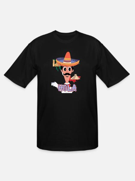 Multilingual - Mexican Shirt - Men's Tall T-Shirt - black