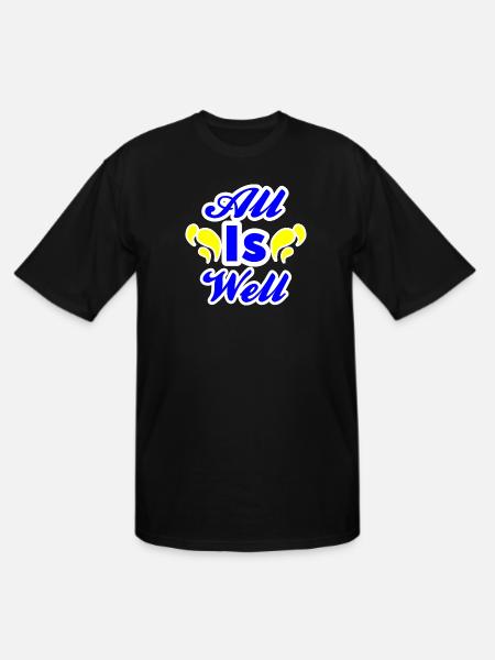 All Is Well - Men's Tall T-Shirt - black