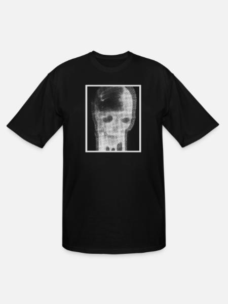 Monochrome Skull Halftone - Men's Tall T-Shirt - black