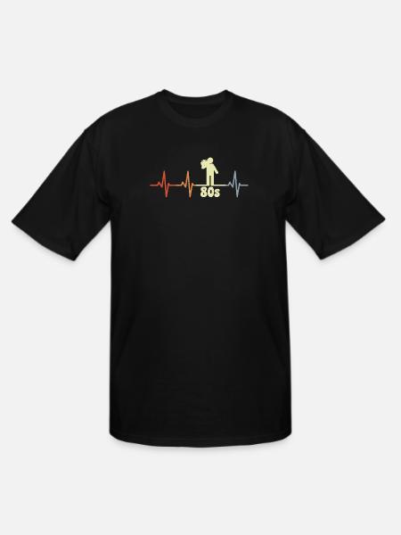 80s Enthusiast ECG - Men's Tall T-Shirt - black