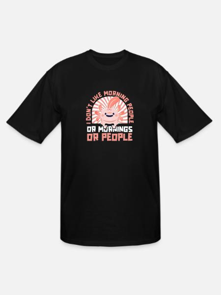 Axolotl Salamander - Men's Tall T-Shirt - black