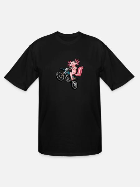 Axolotl Salamander - Men's Tall T-Shirt - black
