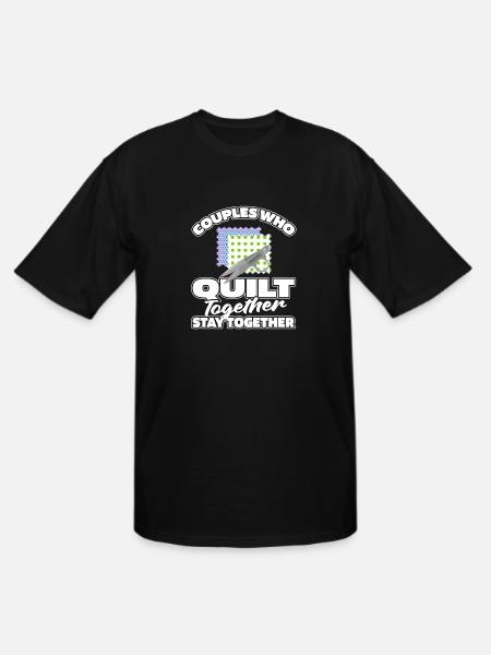 Quilting Couple - Men's Tall T-Shirt - black