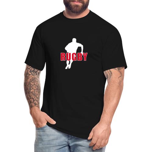 Bold Rugby Action Silhouette - Men's Tall T-Shirt
