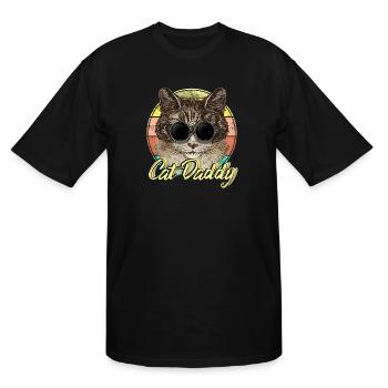Cat Daddy - Men's Tall T-Shirt - black - Front - Brady (186cm)