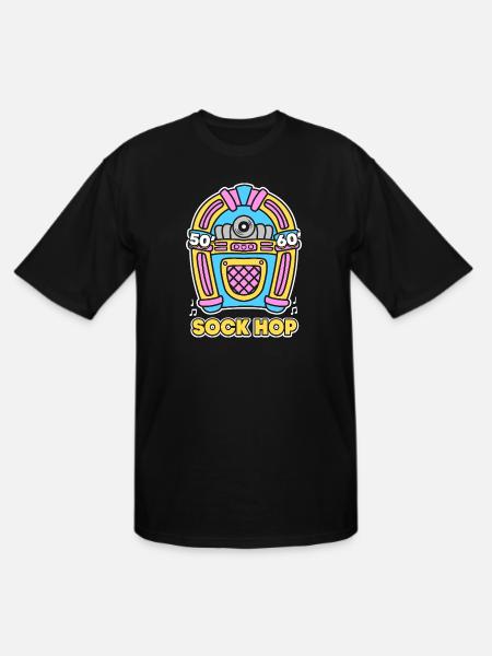 Jukebox 50s Sock Hop - Men's Tall T-Shirt - black