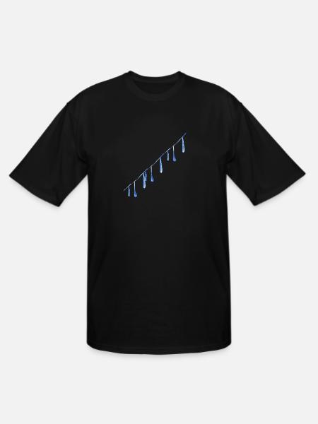 water drop line water - Men's Tall T-Shirt - black
