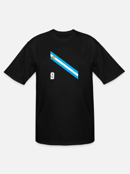 Argentina 9 - Men's Tall T-Shirt - black