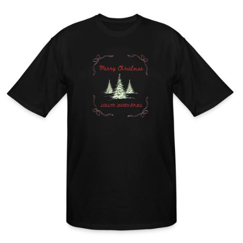 Beautiful Green Christmas Tree Graphic - Men's Tall T-Shirt