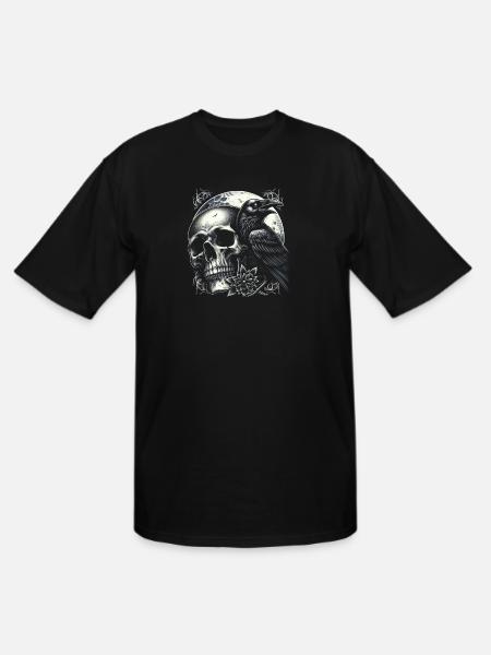 Lunar Raven's Vigil - Men's Tall T-Shirt - black