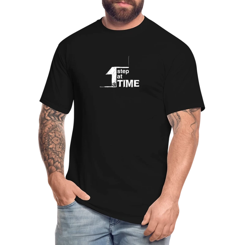 One Step At Time (w) - Men's Tall T-Shirt
