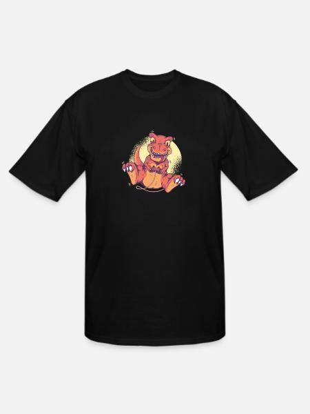 Dino Gamer - Men's Tall T-Shirt - black