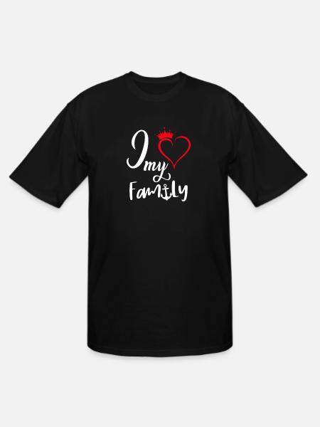 I love my family - Men's Tall T-Shirt - black