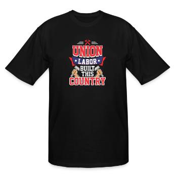 Pro Union Labor Union Laborer - Men's Tall T-Shirt - black - Front - Brady (186cm)
