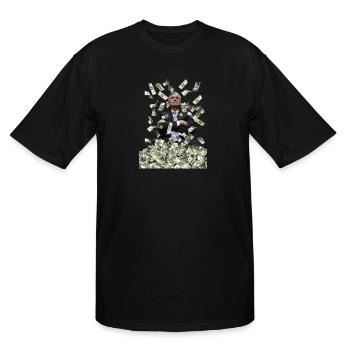 Jerome Powell Money Printer Stock Market - Men's Tall T-Shirt - black - Front - Brady (186cm)