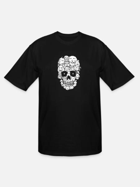 SKULL PUPPY DOG PET - Men's Tall T-Shirt - black