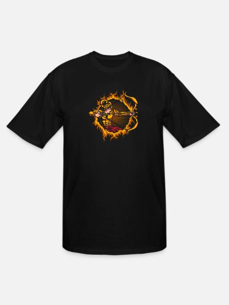 Arjuna Archer With Halftone Background - Men's Tall T-Shirt - black