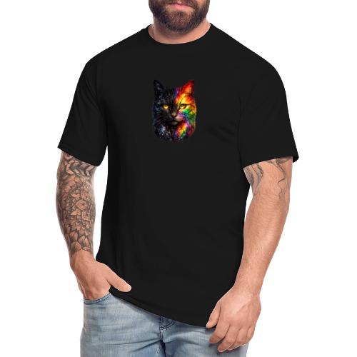 Cosmic Galaxy Rainbow Cat - Men's Tall T-Shirt