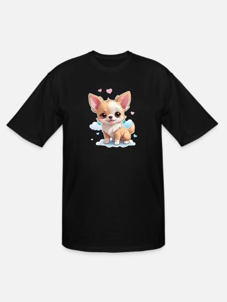 Charming Chihuahua Chic - Men's Tall T-Shirt - black