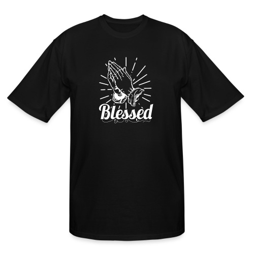 Blessed (White Letters) - Men's Tall T-Shirt