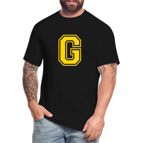 Letter G – Capital Athletic Alphabet Monogram - Men's Tall T-Shirt