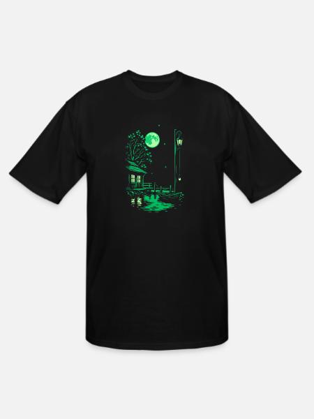 Moonlit Marina - Men's Tall T-Shirt - black