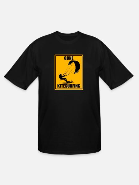 Gone Kitesurfing Sign - Men's Tall T-Shirt - black