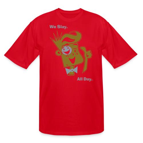 We Slay All Day Shiny Shirt Metallic Silver & Gold - Men's Tall T-Shirt