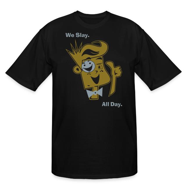 We Slay All Day Shiny Shirt Metallic Silver & Gold