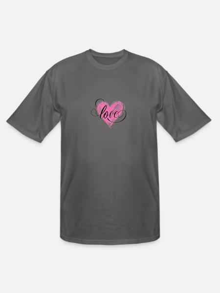 LOVE - Men's Tall T-Shirt - charcoal