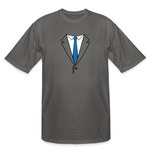 Suit with Blue Tie - Men's Tall T-Shirt