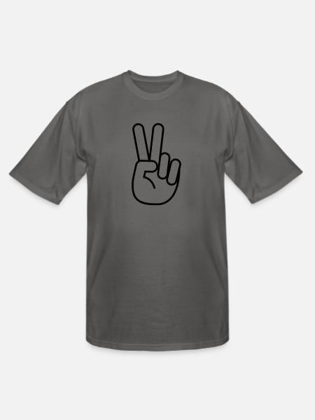 Peace Sign - Men's Tall T-Shirt - charcoal