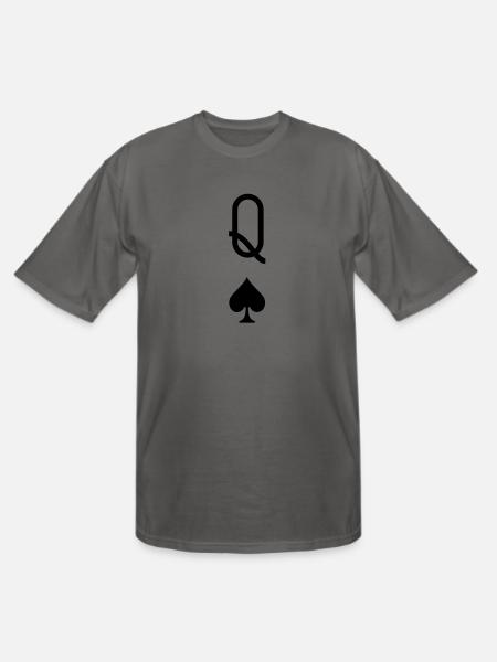 Queen of Spades - Men's Tall T-Shirt - charcoal