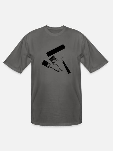 paint roller - Men's Tall T-Shirt - charcoal